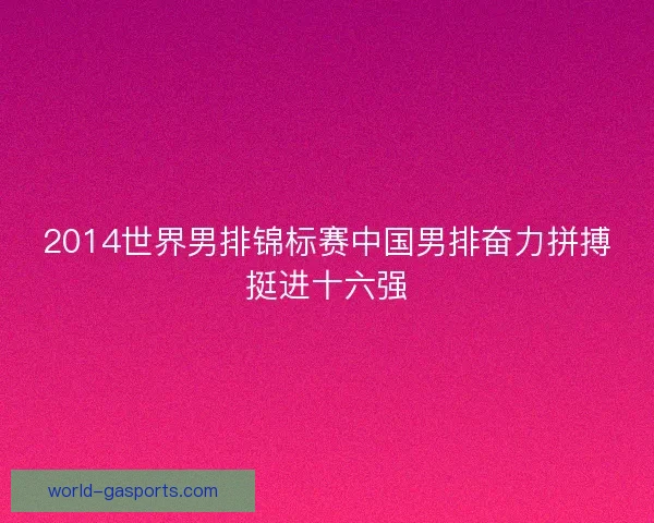 2014世界男排锦标赛中国男排奋力拼搏挺进十六强
